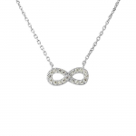 LOVA LOLA VAN DER KEEN - Infinity kaelakee - Prestiižid ehted - S&uuml;nteetiline teemant - 925 Sterling h&otilde;be - Naiste ehted