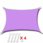 Ristk&uuml;likukujuline kolmnurkne varjepuri Veekindel p&auml;ikesekaitsepuri Varikatus UV-blokeering Markiis Tasuta k&ouml;iega aia, terrassi, pergola, paviljoni jaoks Triangle lilla