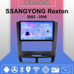Android Carplay Autoraadio SSANGYONG Rexton 2002 - 2006 jaoks Multimeediapleier Peak Unit Stereo GPS-navigatsioon BT WIFI 2+32GB 1+16GB