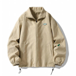 Meeste p&uuml;stkrae Vintage avar jakk Pilot Korea Street Trend Riietus T&otilde;mblukuga &otilde;pilaste vabaaja mantel L khaki