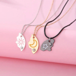 3 tk/komplekt Sun Moon Star ripats kaelakee t&uuml;drukutele lastele S&otilde;pruskaelakeed Parima s&otilde;bra ehted kingitused