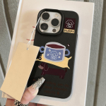 Telefoni&uuml;mbris iPhone 11 13 XR XS Max &uuml;mbrisele iPhone 12 14 15 16 Pro Max 12 Pro 15 Plus Nahast v&auml;rvitud veekindel kukkumis- ja kulumiskindel multikas iPhone 16 Pro Max valge