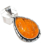 Natural Baltic Amber Gemstone 925 Sterling Silver Jewelry Pendant 2.17 m5y20