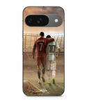 Coque - MANIACASE - Google Pixel 9 - Souple - Noir - CRISTIANO RONALDO MESSI GOAT