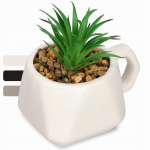 KADAX sztuczny Kwiat Roślina Ozdobny Sukulent Biały