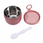 600 ml termiline l&otilde;unakarp mini kaasaskantav lekkekindel toidukonteiner roostevabast terasest vaakumsuppi tassi isoleeritud hommikus&ouml;&ouml;gi tassi lusikas One Size roosa