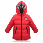 Laste sulejope Talvine poiste jope prillidega t&uuml;drukule Korea riided Paksustatud sulepuuvill Lasteriided 110 punane