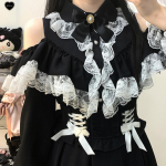 Kawaii naiste s&auml;rgid Jirai Kei Lolita Y2K armas Jaapani stiilis pluus Elegantne pikkade varrukatega magusad topid vabaaja esteetiline s&auml;rk One size must