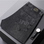 Suvised teksad Men Slim Business Straight Stretch teksad Mehed 32
