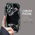 Armas koomiksimustriga kreemjas tekstuuriga korpus, lainelise servaga pehme silikoonkaanega telefoni&uuml;mbris OPPO Reno Realme jaoks Realme Narzo 20 puhas