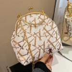 V&auml;ike kott suudluspandlaga karbikujuline klamberk&auml;epide naistele litritega kotid messenger ketiga &otilde;larihm k&auml;ekotid crossbody sidur valge kuld