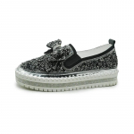 Mood Rhinestones Naiste kingad Naiste S&auml;ravad Rhinestone'i libisevad p&auml;tsid Bowknot Lazy Casual Plataforma Mujer 35 must