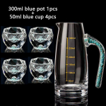 Teemantl&otilde;ikega kristallist lik&ouml;&ouml;riklaaside komplekt veinidosaatoriga, viinapitsi, veiniklaasid, viski, kanged joogid, sake, br&auml;ndi, teetass