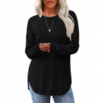 Naiste dressipluusid, pikkade varrukatega, kaelaga pullover, vabaaja tuunikatopid XL