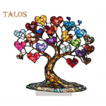 S&uuml;damepuu kaunistus lauaarvuti 2D lame akr&uuml;&uuml;lkaunistus mitmev&auml;rviline armastuss&uuml;damete puu alusega kodu lauakaunistuseks S&otilde;brap&auml;eva kingitus 1pc mitmev&auml;rviline