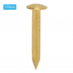 100 tk &uuml;mmarguse peaga nael Brazen messingist vintage isetegemise k&auml;sit&ouml;&ouml;kinnituse paigaldustarvikud 10 mm pikkus