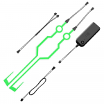 Uus veekindel hoiatus helendav kiiver Modifitseeritud mootorratta kiivrid &ouml;&ouml;tuled v&otilde;rgu punase LED-ribaga s&otilde;idutarvikud roheline