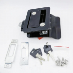 Matkaauto lukustus kaasaskantav haagissuvila sissep&auml;&auml;suukse lukk Haagissuvila uksek&auml;epideme riiv koos sisseehitatud lukuga haagise haagise kaubaveduri jaoks valge