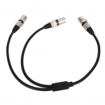 XLR-i jaoturi kaabel 3 kontaktiga emas-kahe isasega m&uuml;ratu v&auml;ikese kadumisega XLR Y splitteri mikrofoni juhe jaoks