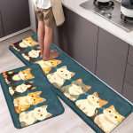 1 tk Kasside mustriga p&otilde;randamatt Moodne k&ouml;&ouml;gi pol&uuml;estervaip libisemiskindel v&auml;rviline sisevaip, kodus vannitoas, magamistoas, elutoa sisekujunduses 40*60cm