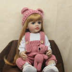 55 cm Reborn Baby v&auml;ikelapse printsess, kogu kehaga pehme silikoonnukud, painduv, pehme puudutusega lokkis juustega mood t&uuml;drukule nukk kingitud m&auml;nguasi