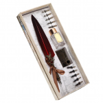 Sulepliiatsikomplekt Vintage Creativity Tindiga nikerdamiseks m&otilde;eldud kirjutus&uuml;likond armastatud &otilde;petajale, klassikaaslasele burgundiapunane