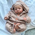 19-tollised riidest/t&auml;isvin&uuml;&uuml;list korpusega taass&uuml;ndinud beebinukud Awake Levi juba maalitud viimistletud vasts&uuml;ndinud nukk Elutruu 3D-nahaga n&auml;htavad veenid Kunstnukud Cloth Body Doll