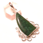 Green Paradise Gemstone Pendant Handmade Thanksgiving Gift Jewelry 1.9 f2t30