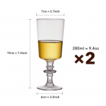 5,4 untsi/9,4 untsi Moodsad prantsuse pokaalid, kristallpunane veiniklaas, &scaron;ampanjaklaas, magus veiniklaas, kodubaari pulmapidu, kasutades