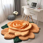 Elutoa kodu 3D p&otilde;randamatt Lillep&otilde;randamatt Palus vaip &Uuml;mmargune ebakorrap&auml;rane vaip Diameter 80cm