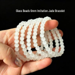 Valge Hetian Jade Beads-imitatsiooniga k&auml;ev&otilde;ru, mitmek&uuml;lgne ja elegantne
