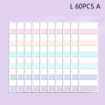 240 tk Mitmev&auml;rviline kleepuv kirjutatav eemaldatav registrivaheleht Markerid J&auml;rjehoidja M&auml;rkused L 60PCS A