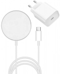 Juhtmevaba laadija - Phonillico - iPhone 16 - MagSafe &uuml;hilduv - Kiirlaadimine 16W - USB-C