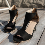 Naiste kingad Sandaalid Suures suuruses Fish Mouth k&otilde;rged kontsad vaba aja veetmiseks paksu kontsaga kingad 43