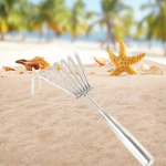Compact Hand Rake for Soil Cultivation and Leaf Collection in Gardens 5 Teeth