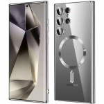 Kaitse&uuml;mbris Samsung Galaxy S25 Ultra jaoks - Magnetilise ringiga Kaitser&otilde;ngas Kaamerale - H&otilde;bedane - BOOLING&reg; puhas/h&otilde;be