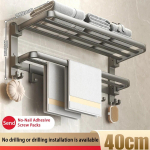 WY008-3 Kahepoolne 24-tolline r&auml;tikuhoidja riiuliga, liigutatavate konksudega, roostekindel r&auml;tikute hoiustamine seinakinnitusega vannituppa