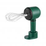 Juhtmeta elektriline munavahustaja saumikser, 3-k&auml;iguline kahevardaline juhtmevaba disainiga k&auml;eshoitav vedrusegisti munade koorepiima jaoks