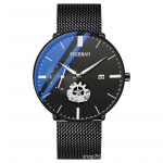 Automaatne meeste helendav veekindel kalendrikell - &Uuml;li&otilde;huke trendikas stiil 072 Black Mesh Black Face