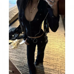 VAYLA Y2k Must Seksikas S&auml;rk Naistele V-kaelusega Coquette Harajuku Ameerika Vintage T&otilde;mblukuga Pluus Kitsas Gyaru Kampsun Streetwear S must