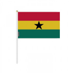 Drapeau mini &ndash; Ghana &ndash; 14 x 21 cm &ndash; pol&uuml;ester &ndash; partii 100 &ndash; v&auml;liskasutus