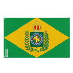 Drapeau &ndash; Empire du Br&eacute;sil &ndash; 160 x 240 cm &ndash; Pol&uuml;ester &ndash; Rekto/verso mulje &ndash; &OElig;illets en fer