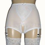 Retro L&auml;bipaistev Pitsv&otilde;rk Avatud Jalgevahe Seksikas 6 Rihmaga Sukahoidja V&ouml;&ouml; Naistele Extra Extra Extra Large