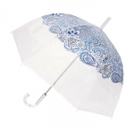 Parapluie cloche transparent PAISLEY Bleu sinine