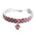 Lemmiklooma kristallist kaelarihm Bling koera kaelarihm S&auml;delev kristallidega naastrehm v&auml;ikesele keskmisele koerale S