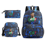 CR7 Seljakott 3 tk Reisikott L&otilde;uend Seljakott Koolikott Poistele T&uuml;drukutele L&otilde;uend Teismelistele S&uuml;learvuti T&otilde;mblukk &Otilde;pilased Mochilas 15.6 inch sinine