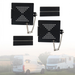 2 Pieces Cover 4 Outside Heavy Duty Easy Installation to Install Square RV End Carbon Steel