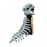 Realistlik dinosauruskeletikost&uuml;&uuml;mi komplekt t&auml;iskasvanutele Dinosauruskolju peakate ja selgroo kinnitus 3D Halloweeni cosplay riietus sinine