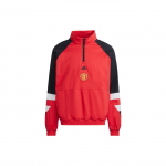Adidas SS23 Ikoonid Retro Seeria Manchester United Jalgpall Kontrastne Logo Prindiga Pikkade Varrukatega Meeste Jalgpallis&auml;rk Punane HT2000 XL