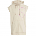 Adidas X Stella McCartney Kirjatr&uuml;kiga T&otilde;mblukuga Varrukateta Kapuutsiga Top Unisex Magic-Light-Brown IA7717 S